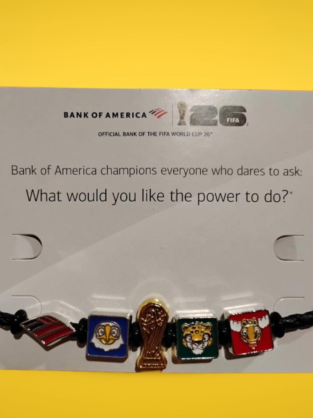 FIFA World Cup Bank. OF America Bracelet